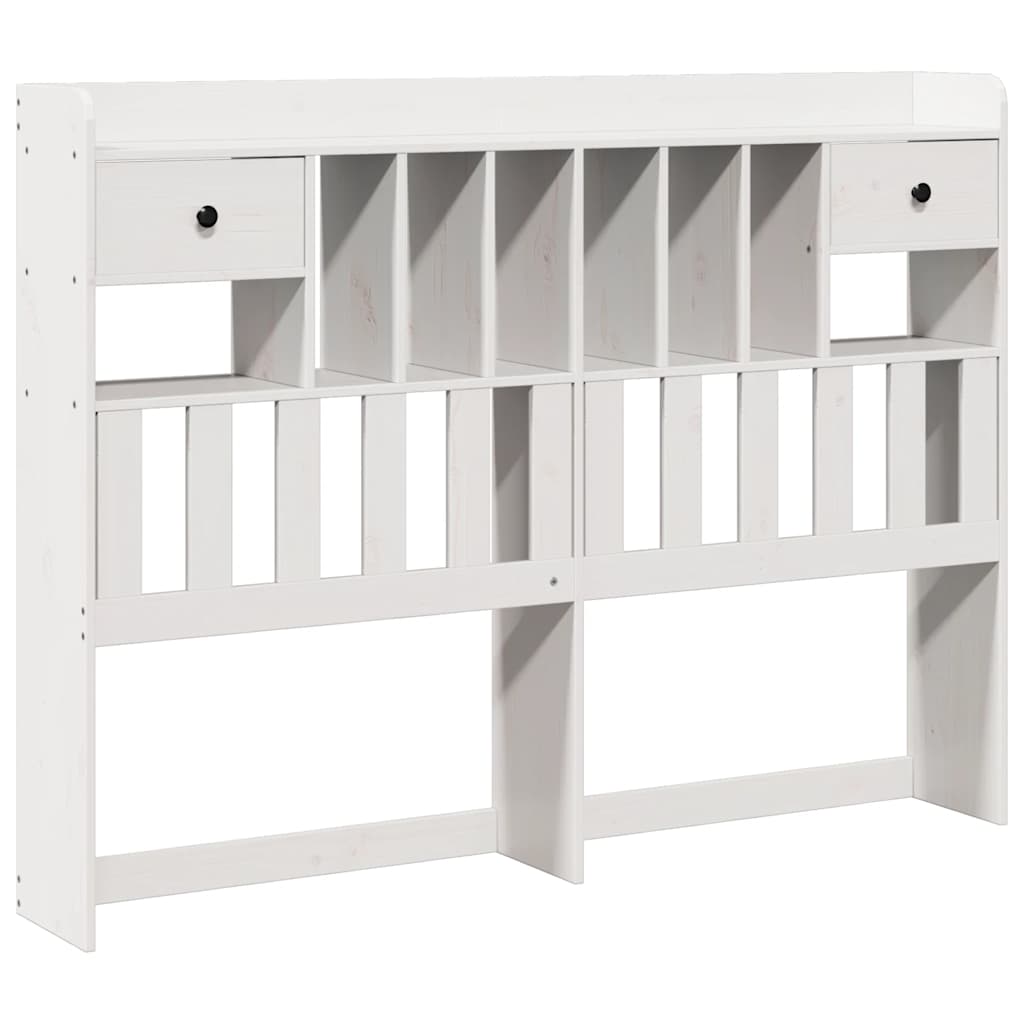 Tête de lit avec rangement blanc 150 cm bois massif de pin - XIOS