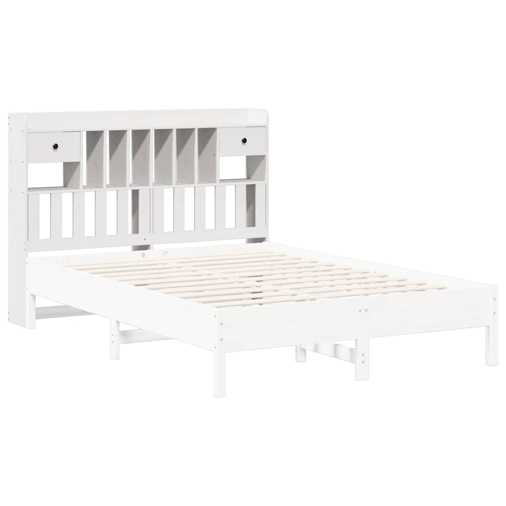 Tête de lit avec rangement blanc 150 cm bois massif de pin - XIOS