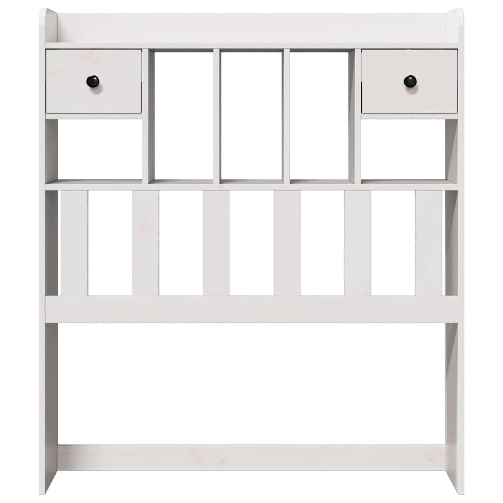 Tête de lit avec rangement blanc 90 cm bois massif de pin - XIOS