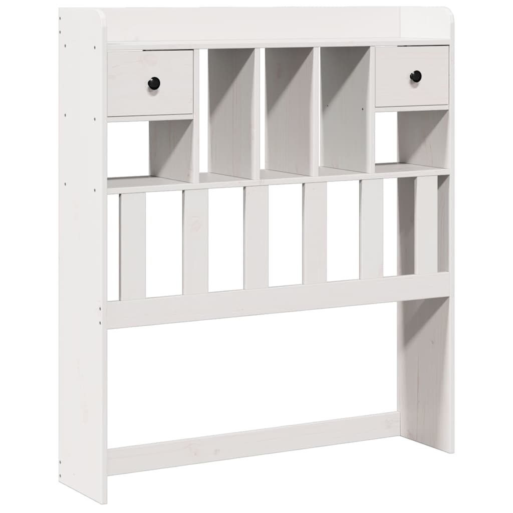 Tête de lit avec rangement blanc 75 cm bois massif de pin - XIOS