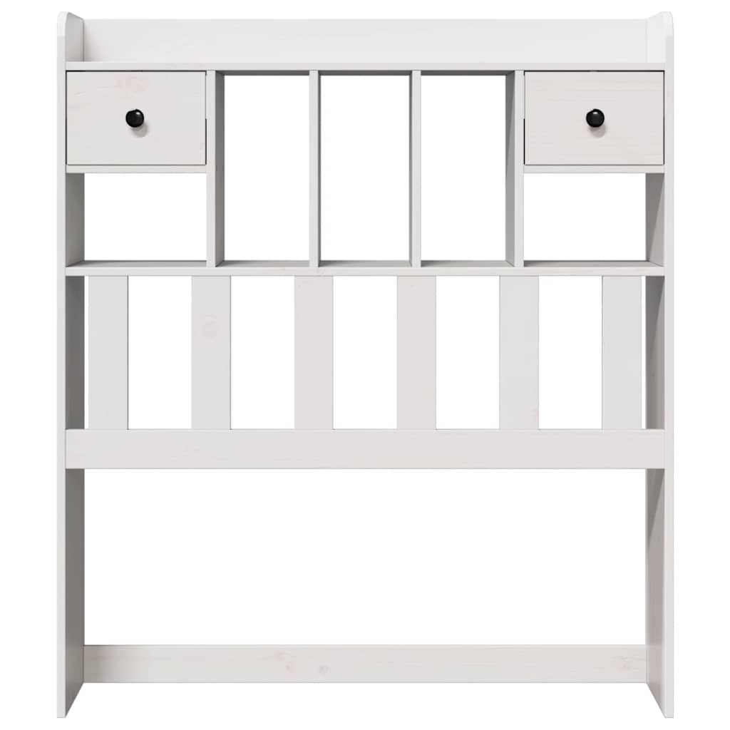 Tête de lit avec rangement blanc 75 cm bois massif de pin - XIOS