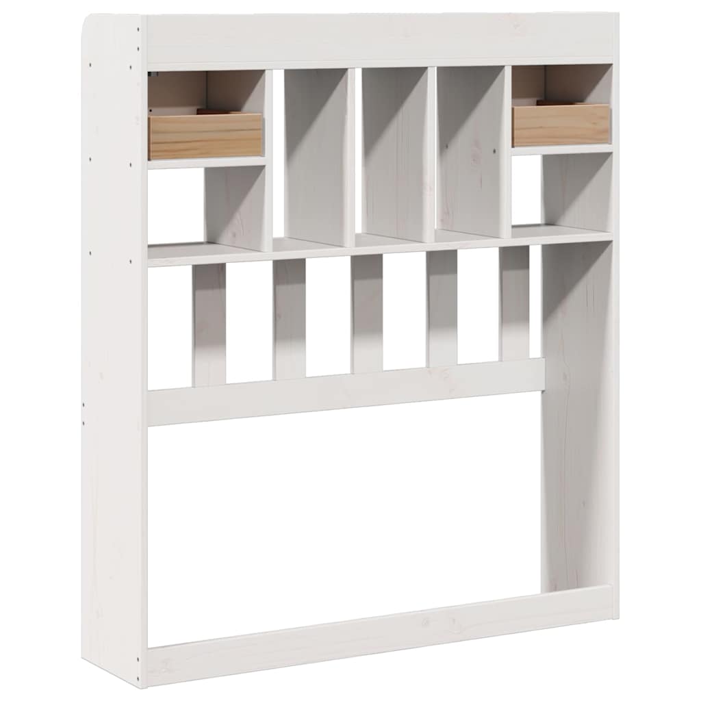 Tête de lit avec rangement blanc 75 cm bois massif de pin - XIOS