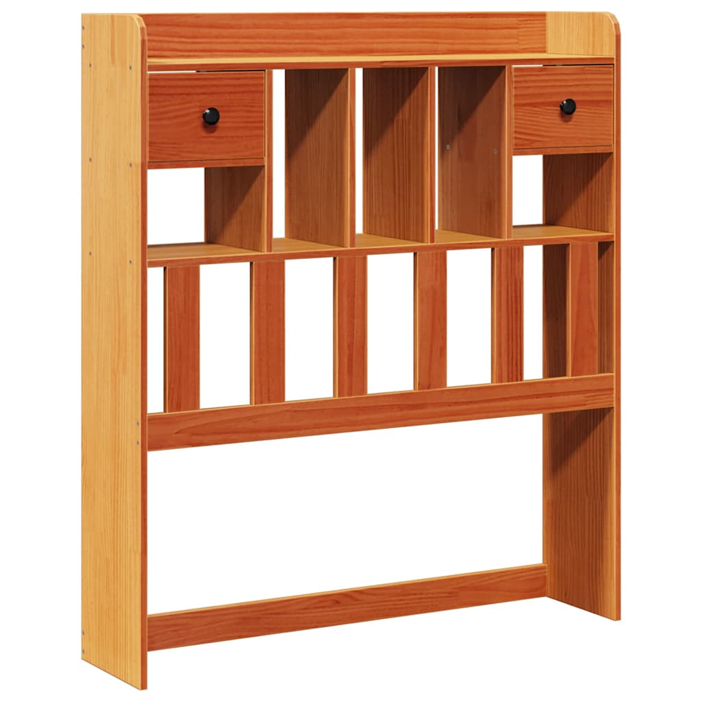 Tête de lit avec rangement cire marron 75 cm bois massif de pin - XIOS