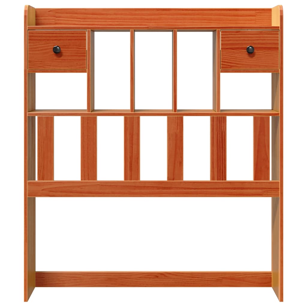 Tête de lit avec rangement cire marron 75 cm bois massif de pin - XIOS