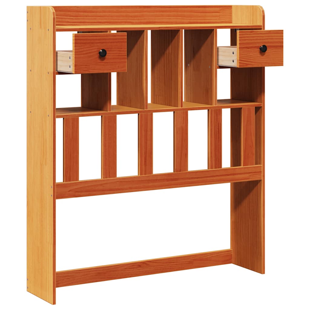 Tête de lit avec rangement cire marron 75 cm bois massif de pin - XIOS