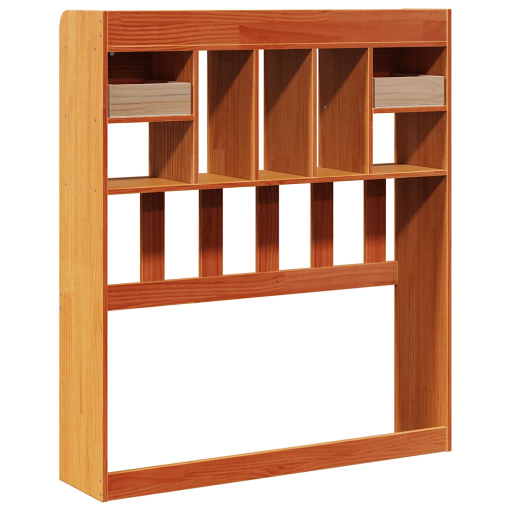Tête de lit avec rangement cire marron 75 cm bois massif de pin - XIOS