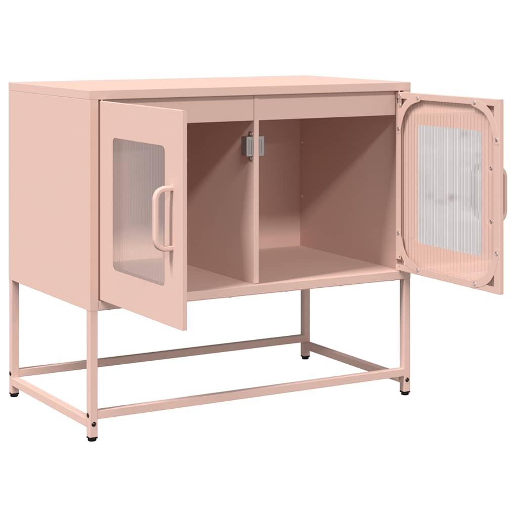 Meuble TV rose 68x39x60,5 cm acier laminé à froid - XIOS