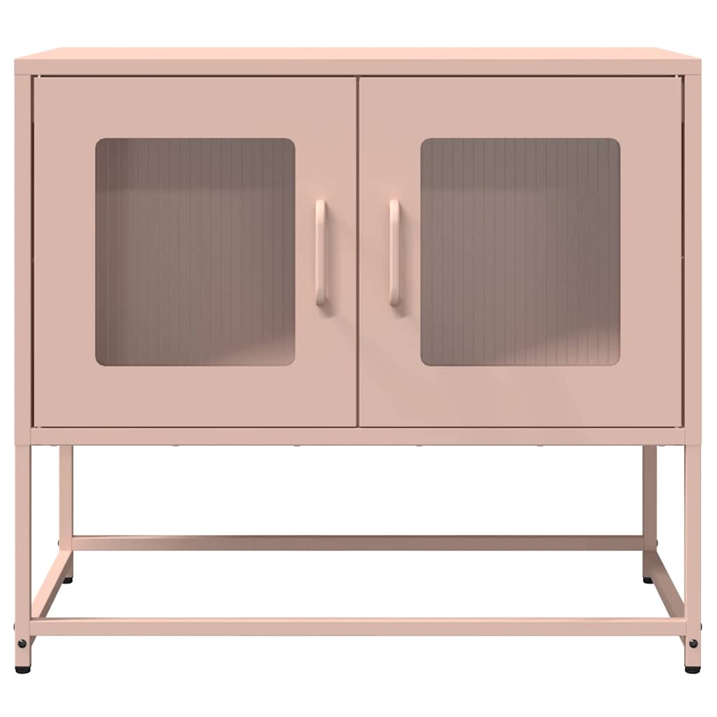 Meuble TV rose 68x39x60,5 cm acier laminé à froid - XIOS