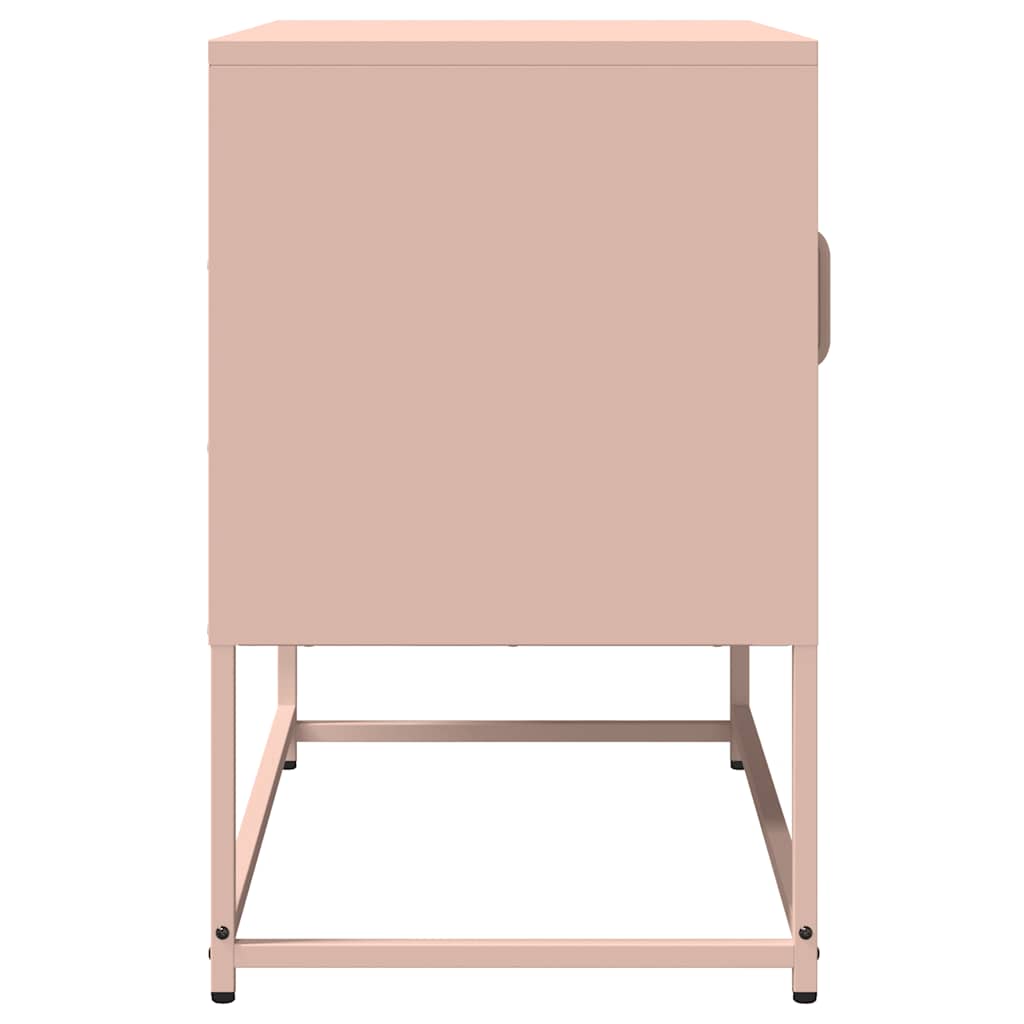 Meuble TV rose 68x39x60,5 cm acier laminé à froid - XIOS