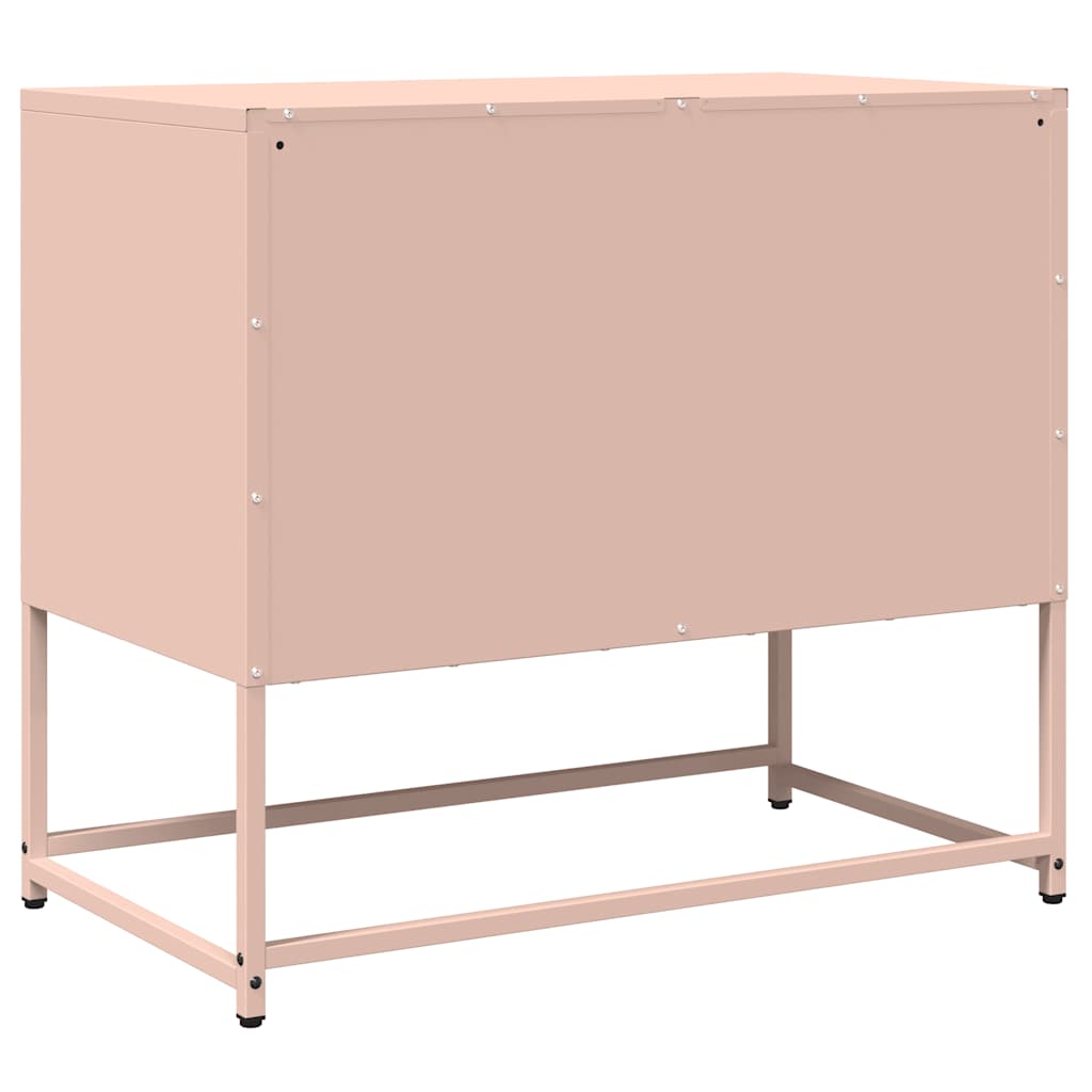Meuble TV rose 68x39x60,5 cm acier laminé à froid - XIOS