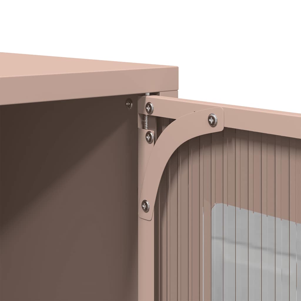 Meuble TV rose 68x39x60,5 cm acier laminé à froid - XIOS