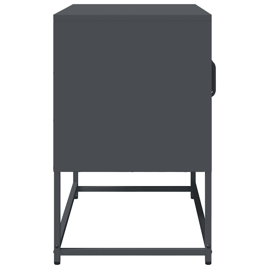 Meuble TV anthracite 68x39x60,5 cm acier laminé à froid - XIOS