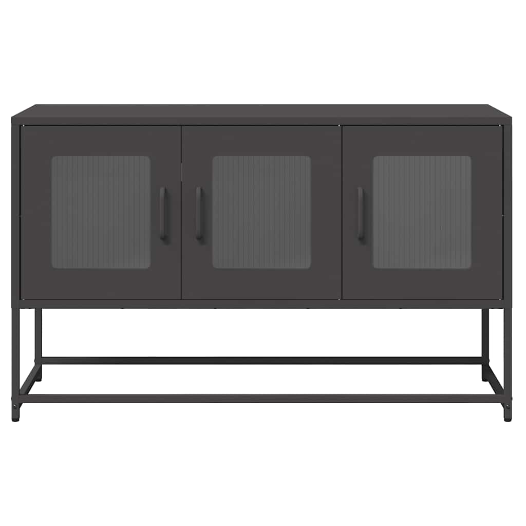 Meuble TV noir 100,5x39x60,5 cm acier laminé à froid - XIOS