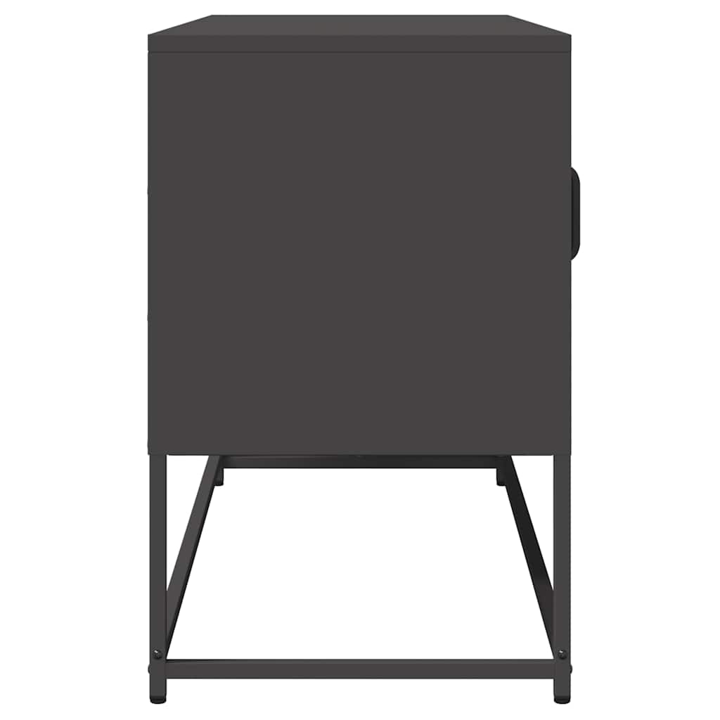 Meuble TV noir 100,5x39x60,5 cm acier laminé à froid - XIOS