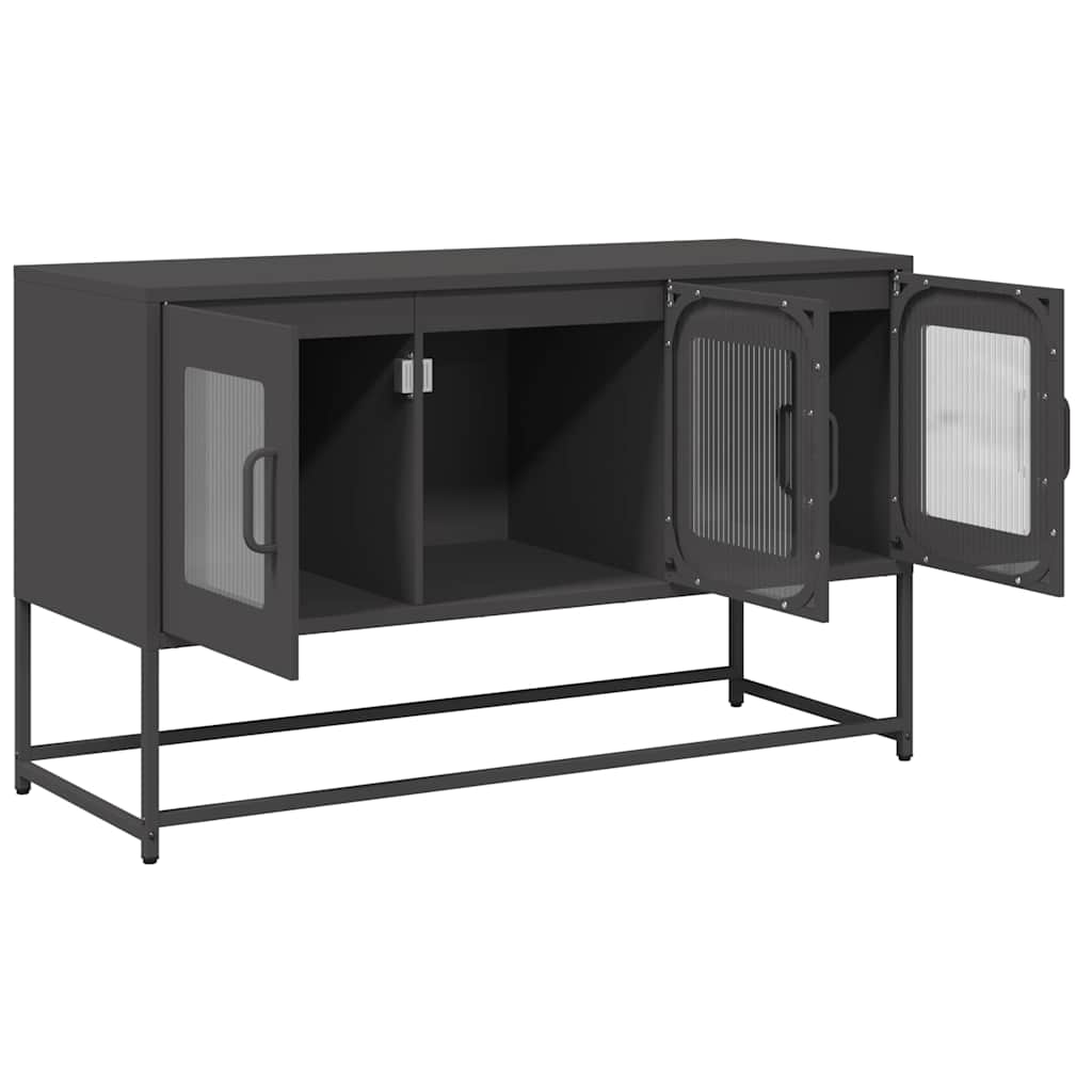 Meuble TV noir 100,5x39x60,5 cm acier laminé à froid - XIOS