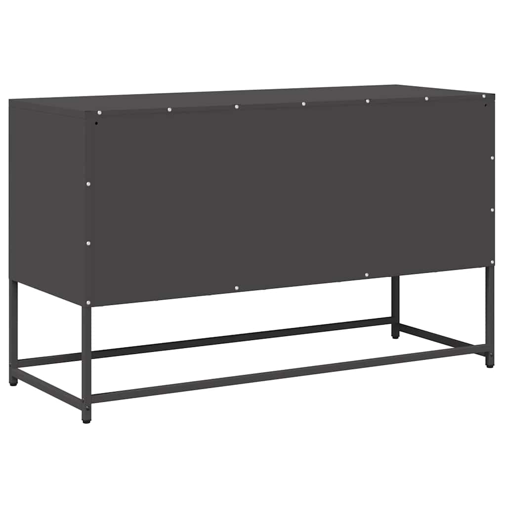 Meuble TV noir 100,5x39x60,5 cm acier laminé à froid - XIOS