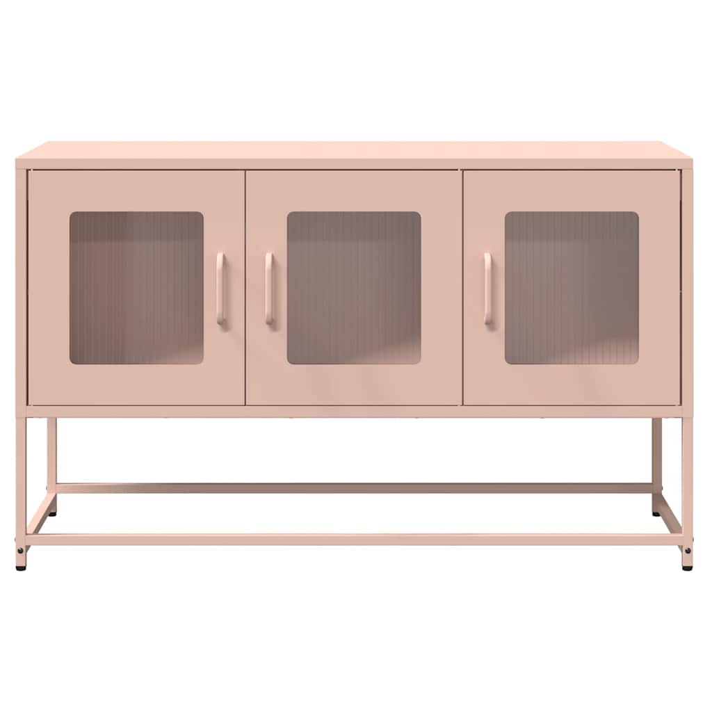 Meuble TV rose 100,5x39x60,5 cm acier laminé à froid - XIOS