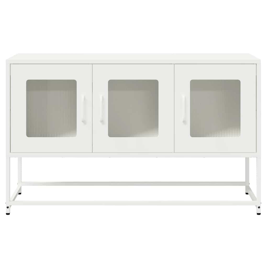 Meuble TV blanc 100,5x39x60,5 cm acier laminé à froid - XIOS