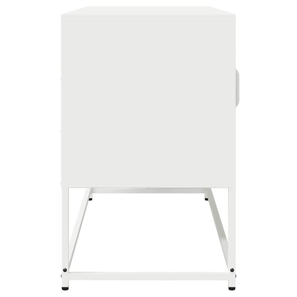 Meuble TV blanc 100,5x39x60,5 cm acier laminé à froid - XIOS
