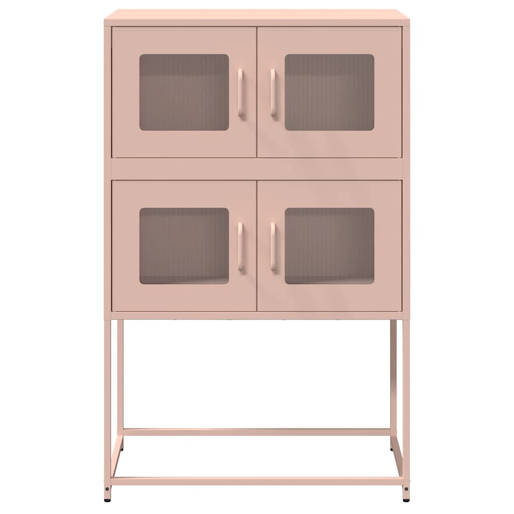 Buffet haut rose 68x39x107 cm acier - XIOS