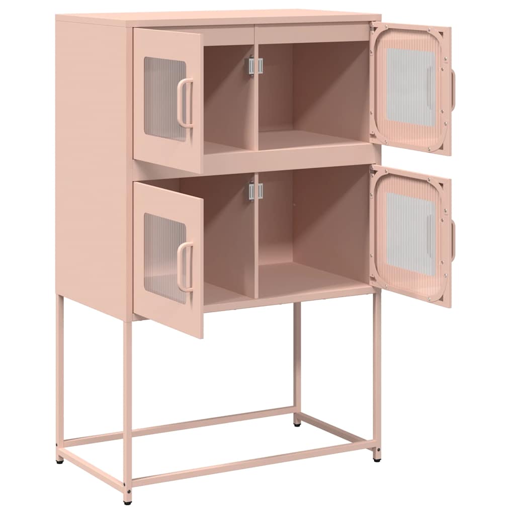 Buffet haut rose 68x39x107 cm acier - XIOS