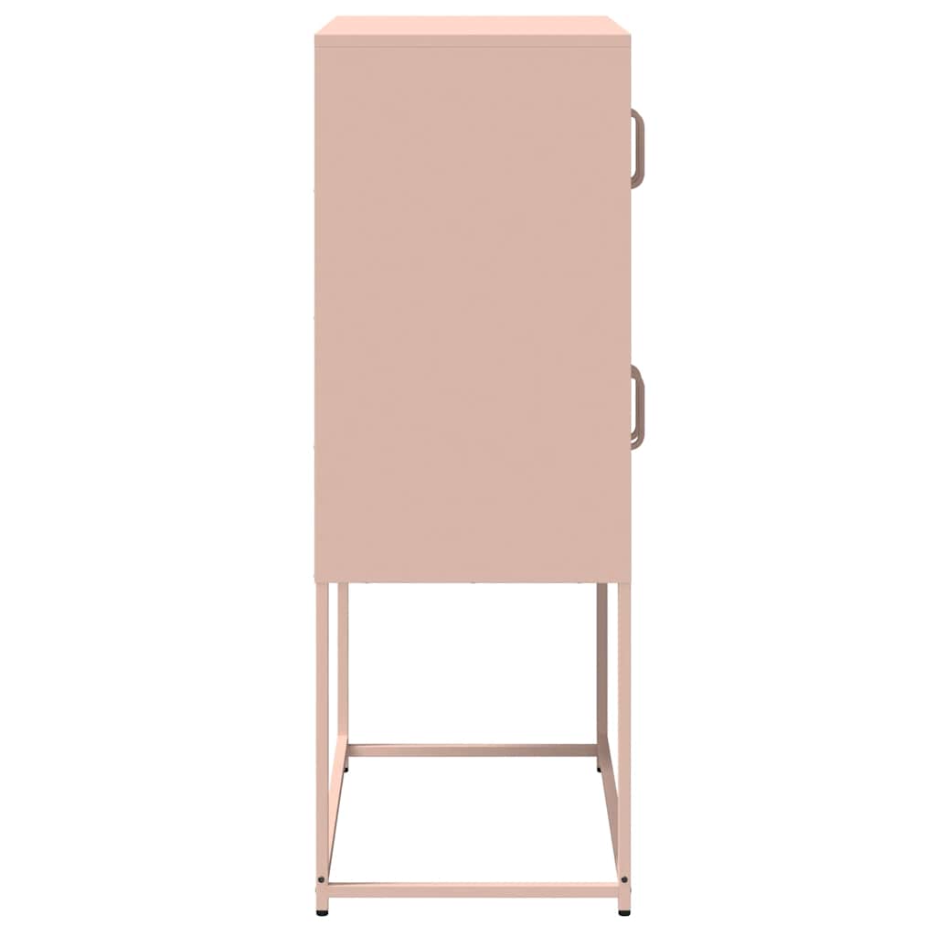 Buffet haut rose 68x39x107 cm acier - XIOS