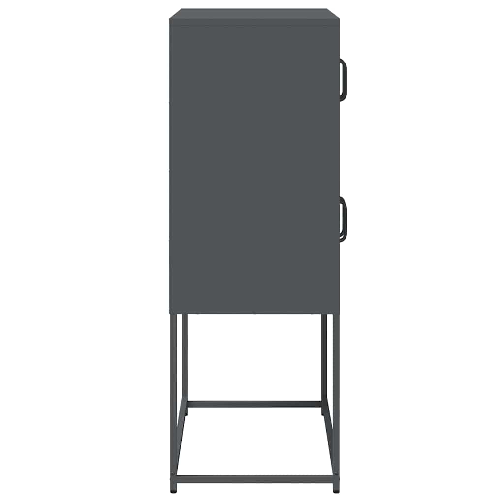 Buffet haut anthracite 68x39x107 cm acier - XIOS