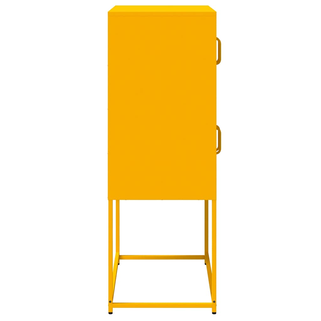 Buffet haut jaune moutarde 68x39x107 cm acier - XIOS