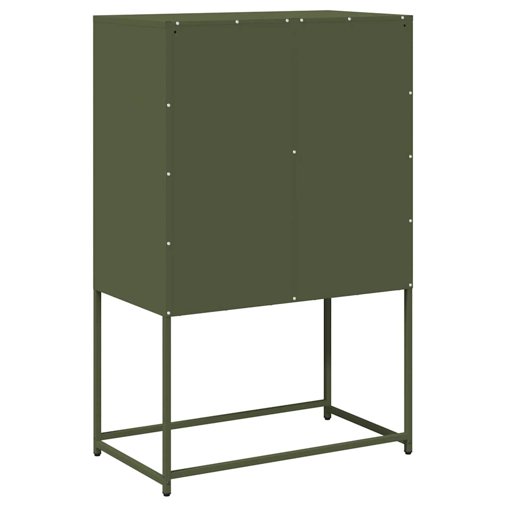 Buffet haut vert olive 68x39x107 cm acier - XIOS