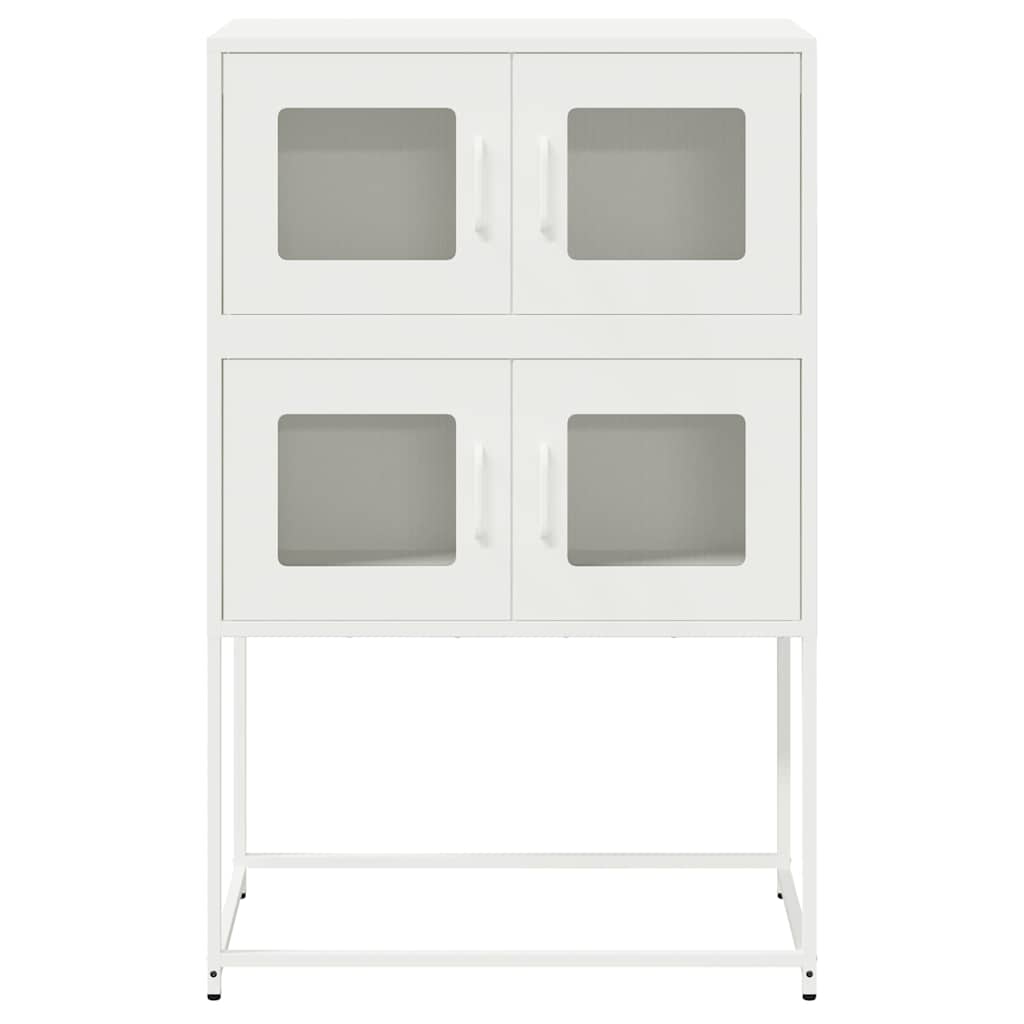 Buffet haut blanc 68x39x107 cm acier - XIOS