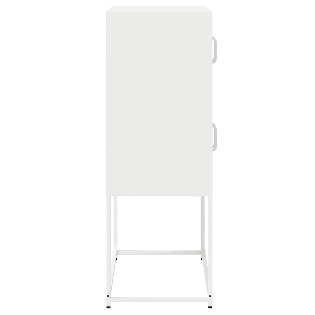 Buffet haut blanc 68x39x107 cm acier - XIOS