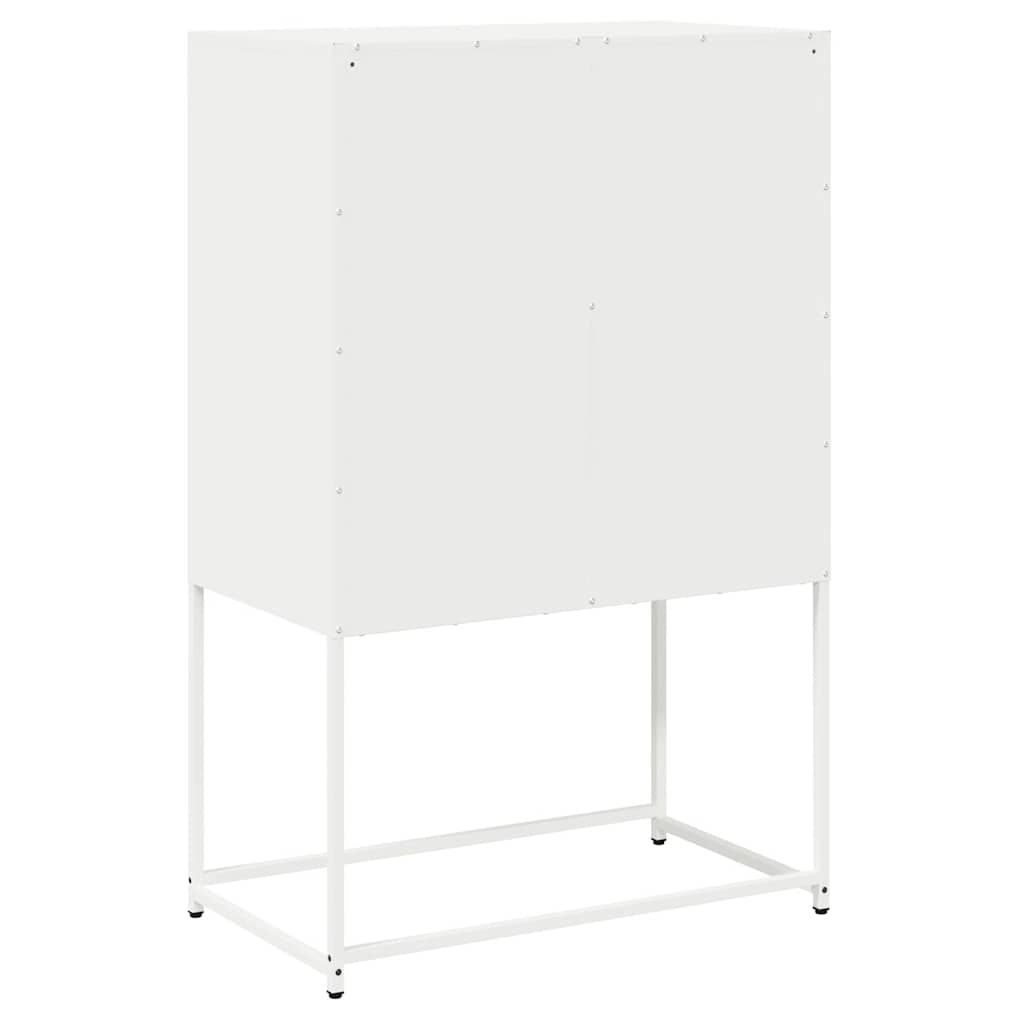 Buffet haut blanc 68x39x107 cm acier - XIOS