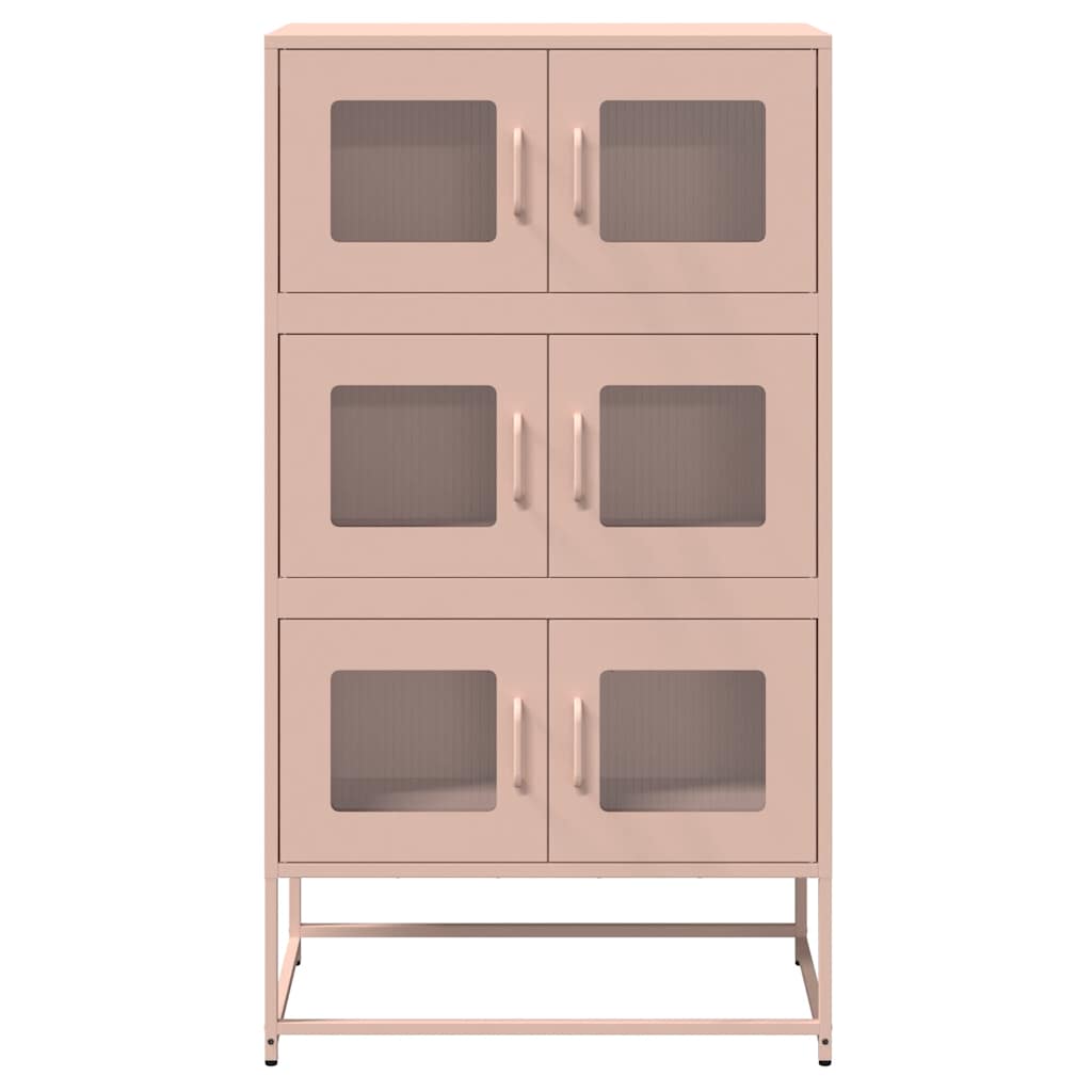Buffet haut rose 68x39x123 cm acier - XIOS