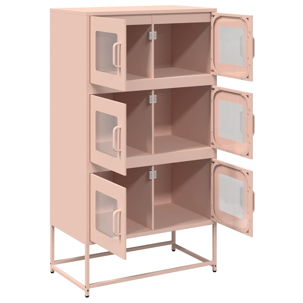 Buffet haut rose 68x39x123 cm acier - XIOS