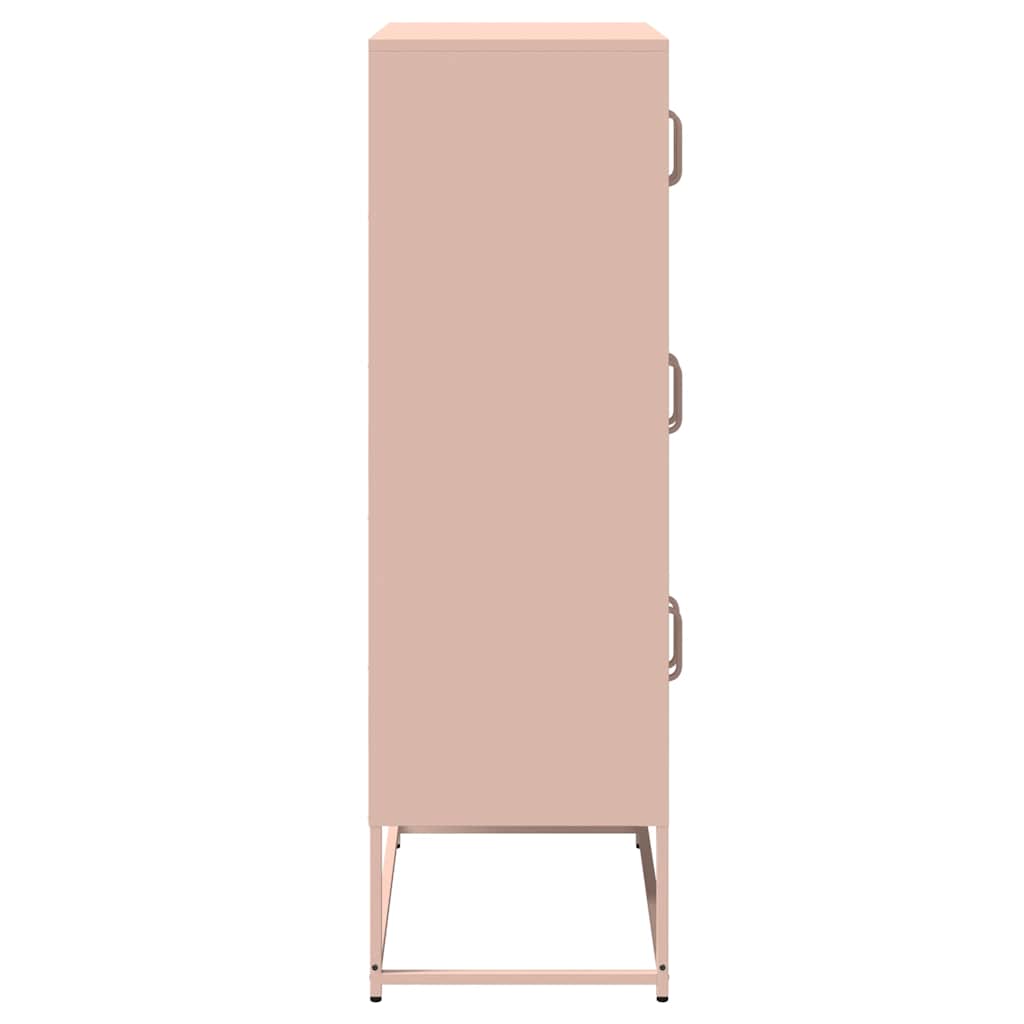 Buffet haut rose 68x39x123 cm acier - XIOS