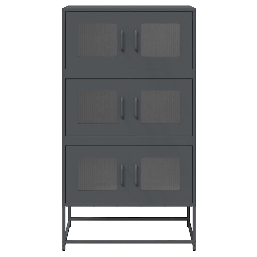 Buffet haut anthracite 68x39x123 cm acier - XIOS