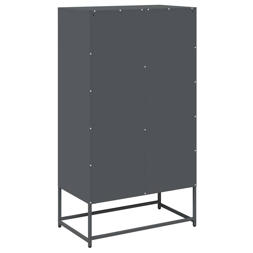 Buffet haut anthracite 68x39x123 cm acier - XIOS