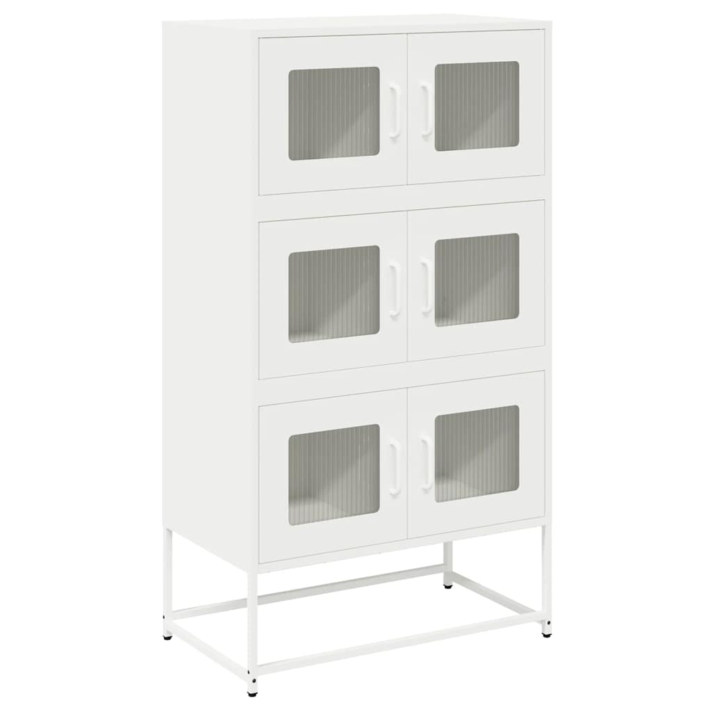 Buffet haut blanc 68x39x123 cm acier - XIOS
