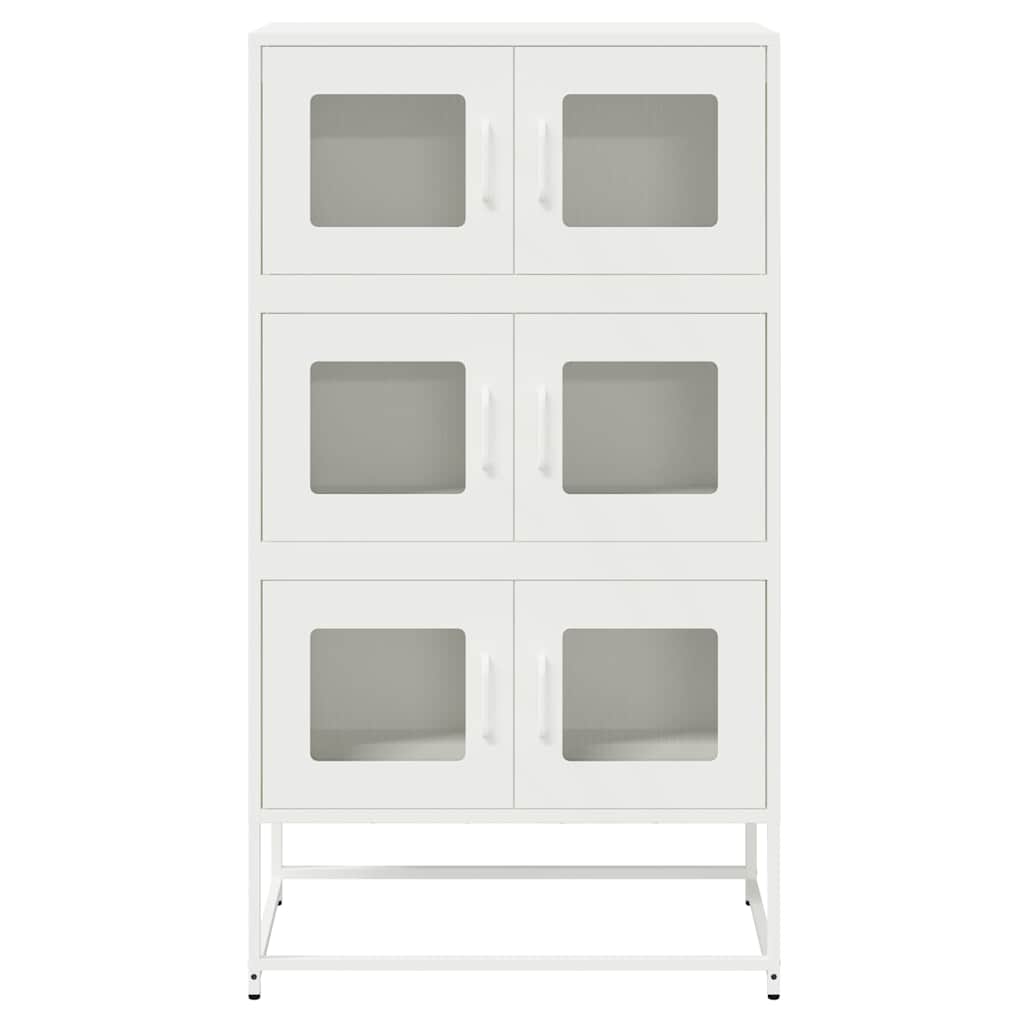 Buffet haut blanc 68x39x123 cm acier - XIOS