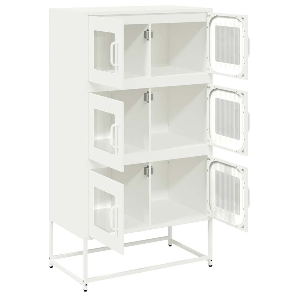 Buffet haut blanc 68x39x123 cm acier - XIOS