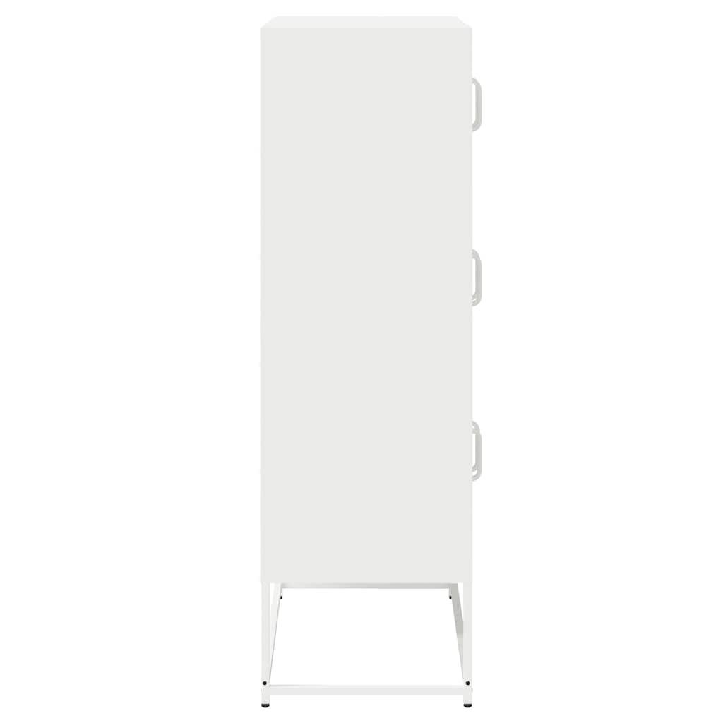 Buffet haut blanc 68x39x123 cm acier - XIOS