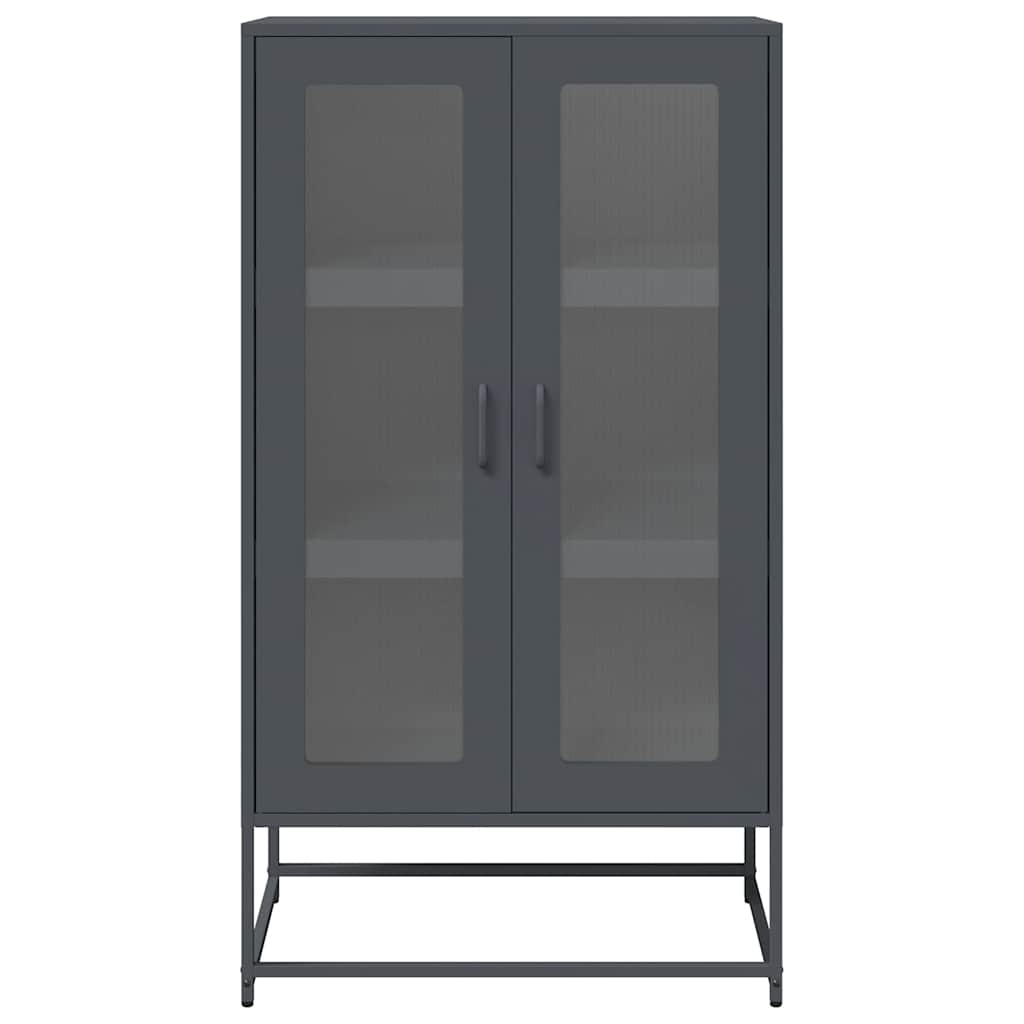 Buffet haut anthracite 68x39x123 cm acier - XIOS
