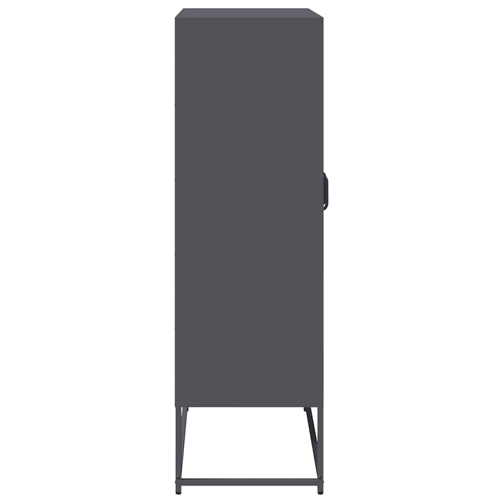 Buffet haut anthracite 68x39x123 cm acier - XIOS