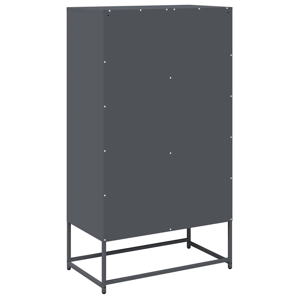 Buffet haut anthracite 68x39x123 cm acier - XIOS
