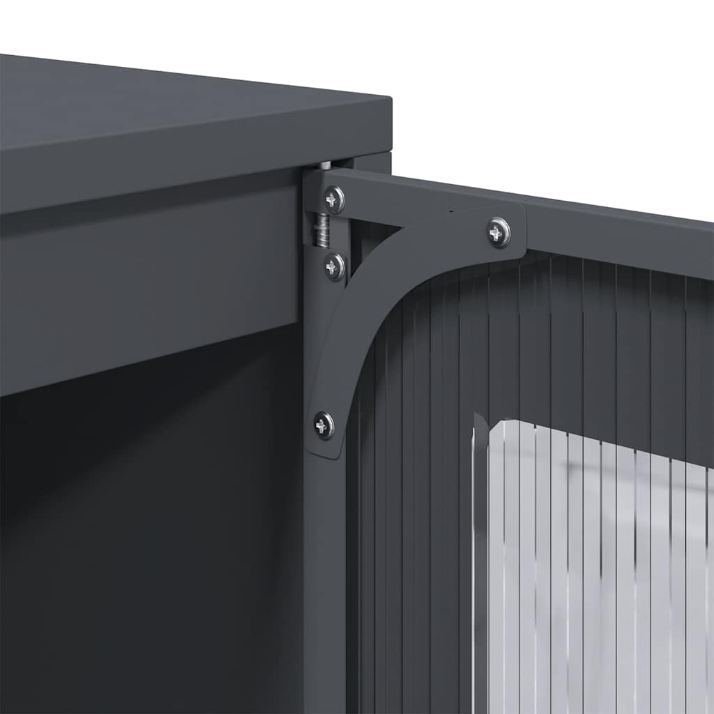 Buffet haut anthracite 68x39x123 cm acier - XIOS