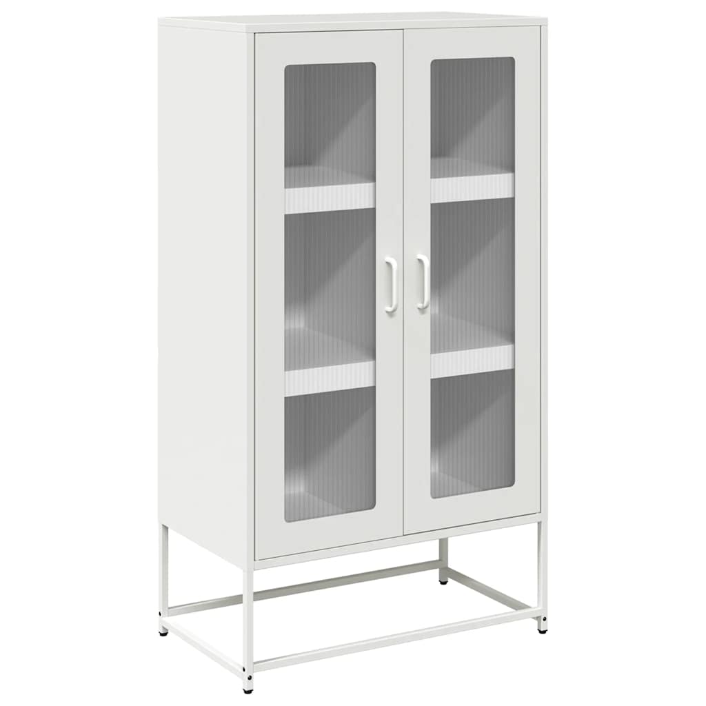 Buffet haut blanc 68x39x123 cm acier - XIOS