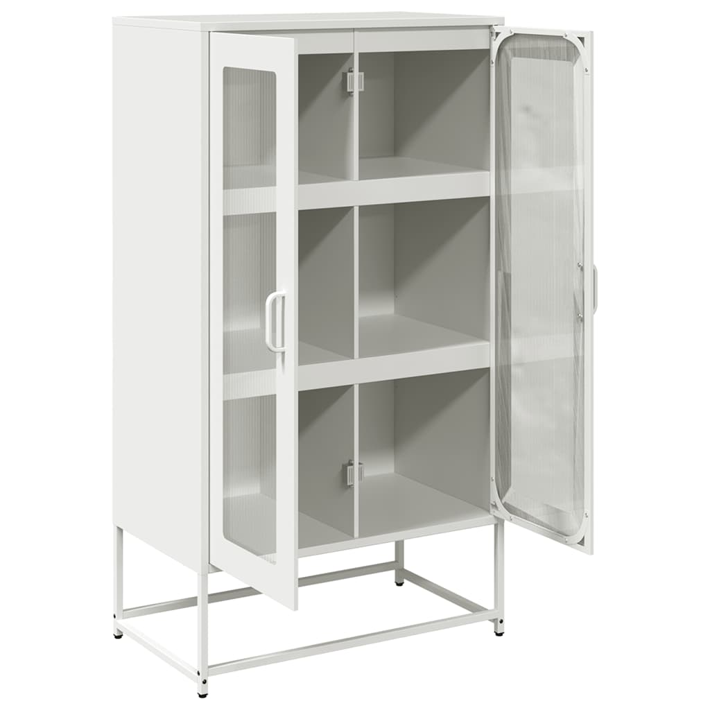 Buffet haut blanc 68x39x123 cm acier - XIOS