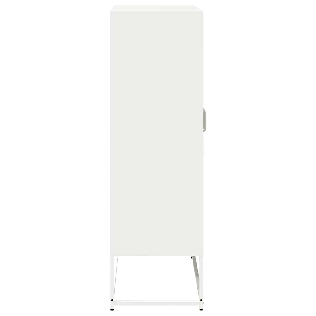 Buffet haut blanc 68x39x123 cm acier - XIOS