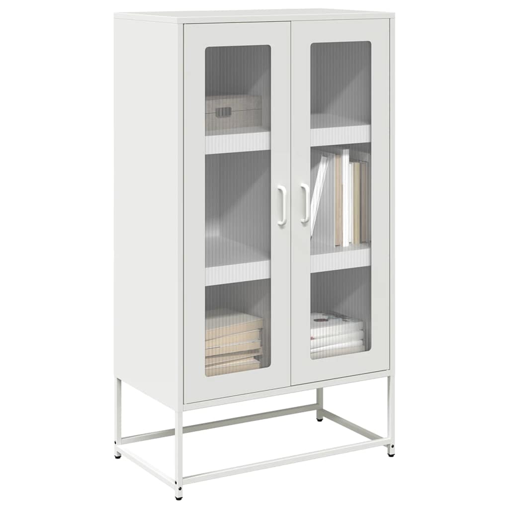 Buffet haut blanc 68x39x123 cm acier - XIOS