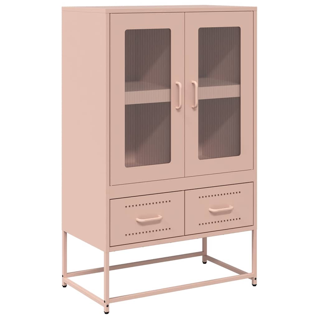 Buffet haut rose 68x39x111,5 cm acier - XIOS